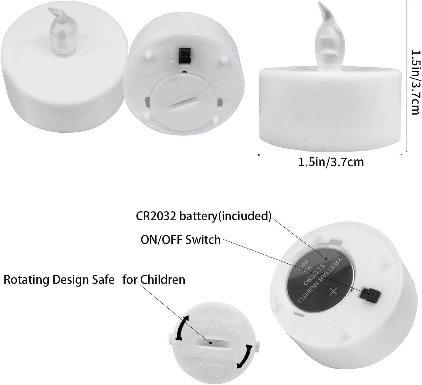 YIWER Tea Lights LED Tea Light Candles 200 Hours Pack of 400 Realistic Flickering Bulb Battery Operated Tea Lights for Seasonal Festival Celebration Electric Fake Candle in Warm Yellow