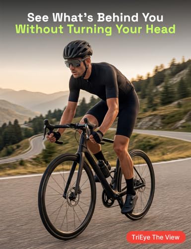 Cycling Glasses with Rear-view Mirror - High Contrast Smoke 2.0 - UV400 Protection