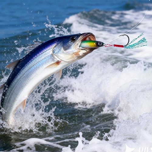 6Pcs Saltwater Fishing Lures with Box, Ocean Salt Water Spoon