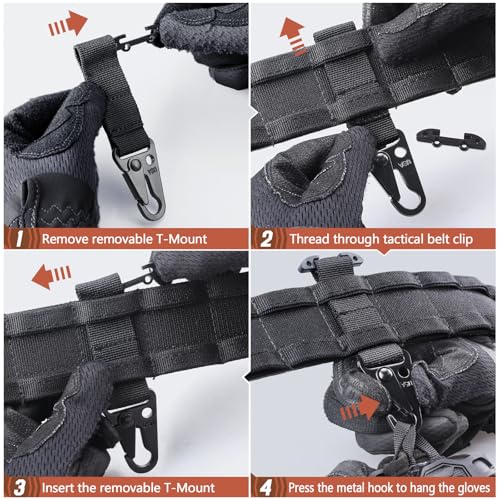Molle Clip Key Holder - Tactical Gear Attachment - Black 1Pack