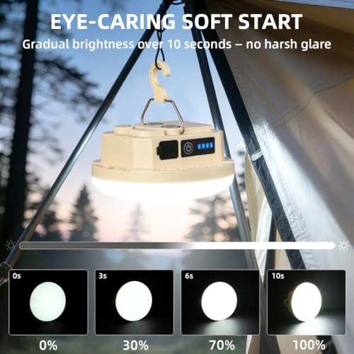 Vcwtty Rechargeable Camping Lantern 3000LM, Magnetic & Water-Resistant, Cool White - Variation 1
