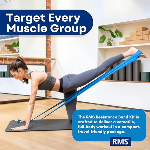 Resistance Bands Set for Workouts, Therapy, Yoga & Pilates - 3 Levels