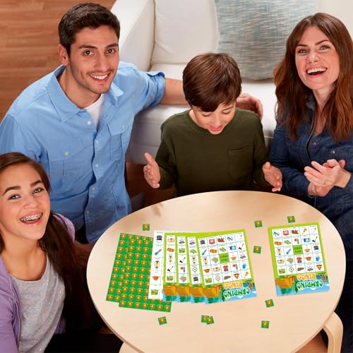 Camping Bingo Game for Kids - 24 Player Set with Calling Cards and Chips
