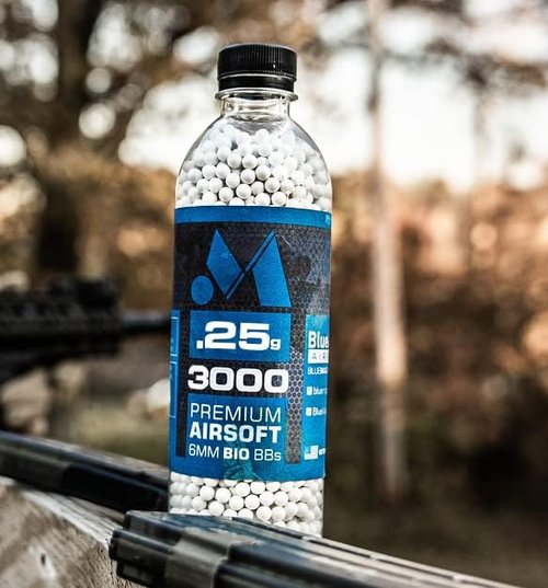 Biodegradable 6mm Airsoft BBs | .25g 3000 Count - Seamless Finish for All 6mm Airsoft Guns
