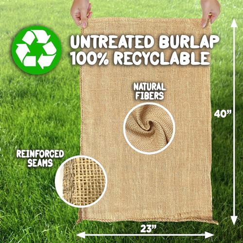 Burlap Potato Sack Race Bags - Set of 6, 23x40 for All Ages