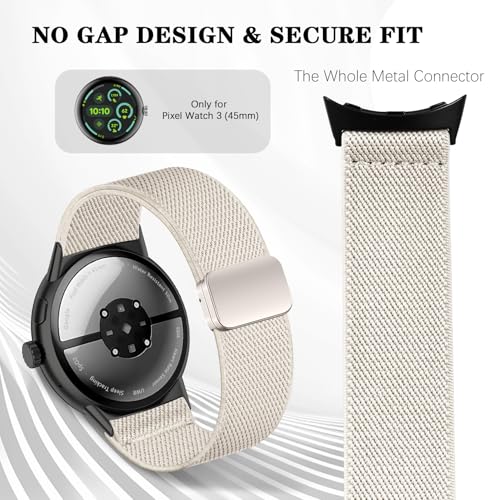 Magnetic Nylon Bands for Google Pixel Watch 3/4 - Apricot