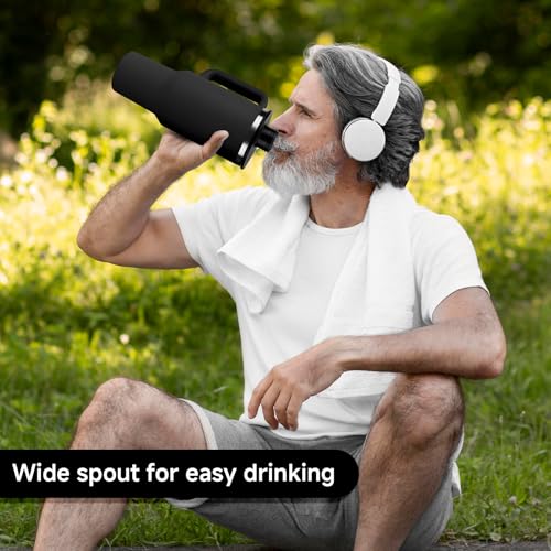 Spill Proof Replacement Lid for Stanley 40 oz Tumbler - Black