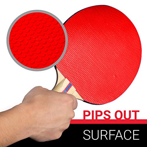 Ping Pong Paddle Set - 2 Player Table Tennis Kit with Balls
