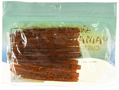 4-Inch Senko Soft Plastic Fishing Bait - Pumpkin with Black & Green Flake