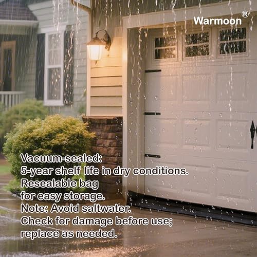Warmoon 10ft Self-Absorbing Flood Barriers - Ideal for Home Doorways, Garage Floors & Commercial Entrances, Quick Water Activation (10ft (Pack of 1))