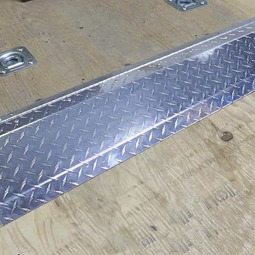 Hinged Aluminum Trailer Door Slider Plate - 84" x 9"