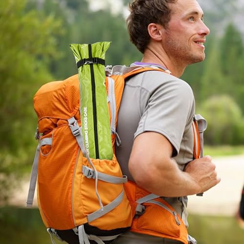 Chris.W Green Portable Trekking Pole Carrying Bag with Zipper & Adjustable Strap