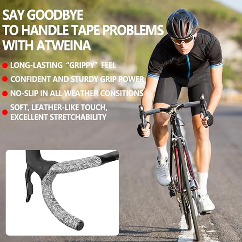 ATWEINA Grey Attitude Fade Road Bike Handlebar Tape - Non-Slip Cycling Wrap