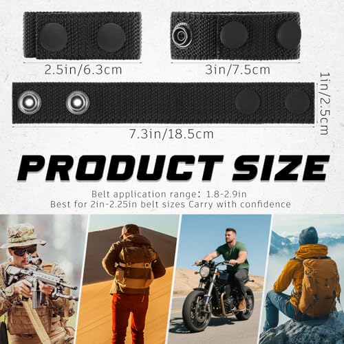 Belt Keepers for Duty Belt - 8 Pcs, 2¼ Wide, Black