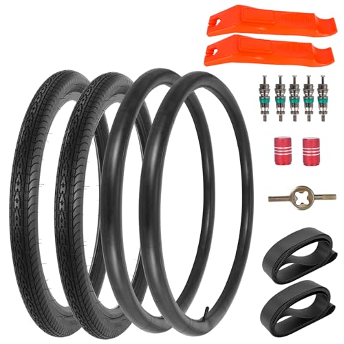 RUTU 2 Pack 26x2.35 Folding Bike Tires with Inner Tubes - Bicycle Replacement