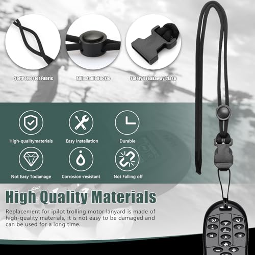 Trolling Motor Lanyard with Carabiner for Minn Kota i-Pilot Remotes
