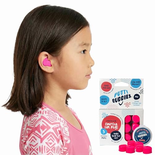 Putty Buddies Ear Evolution Floating Moldable Earplugs - Hot Pink, 3 Pack