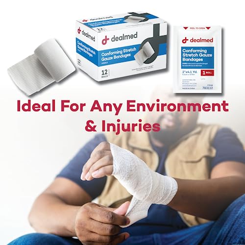 Sterile Stretch Gauze Bandages - Latex Free, 12 Rolls