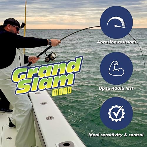 Hi-Seas Grand Slam Monofilament Fishing Line 80Lb 0.90mm 165yd Clear Pink Green Blue