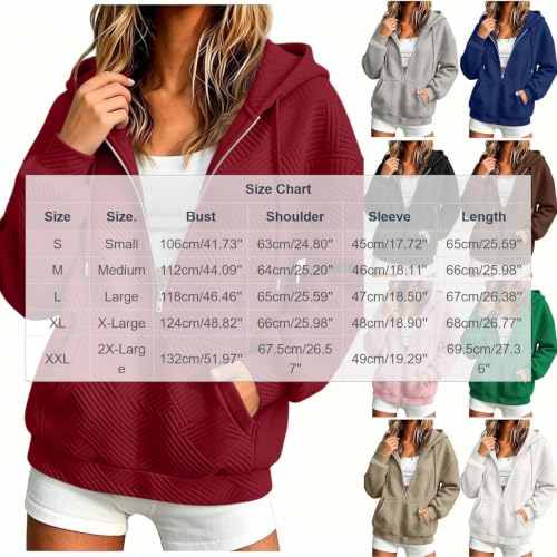 Geometric Jacquard Half Zip Hoodie - Women's Casual Pullover - Large/Black