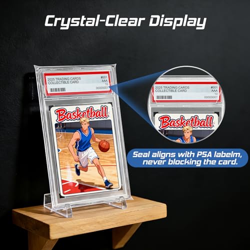 120 Pack Graded Card Sleeves - Acid-Free Resealable Slab Protectors