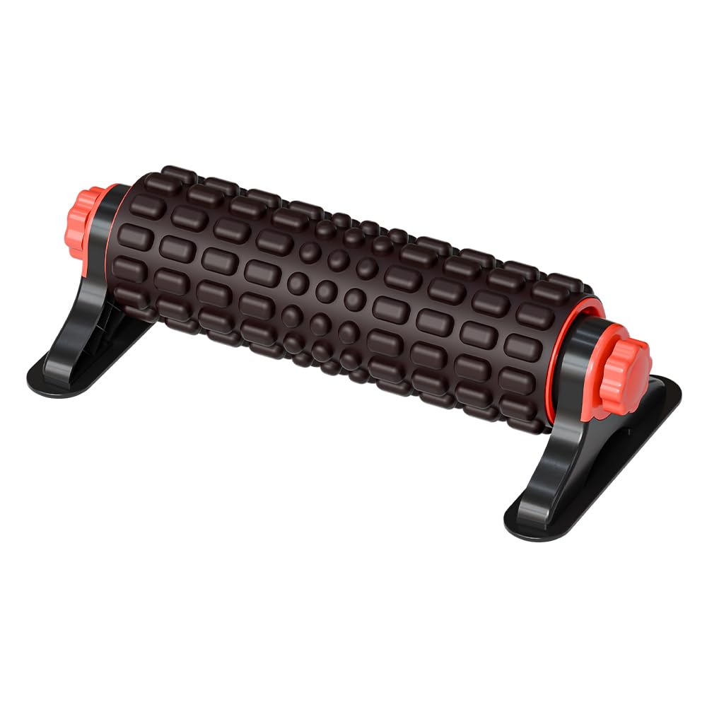 XL IT Band Firm Foam Roller with Resistance Holder - 17 inches - Exercise Roller for IT Band Issues, Deep Tissue Muscle Massage, Muscle and Back Roller for Fitness, Gym Equipment (Black)