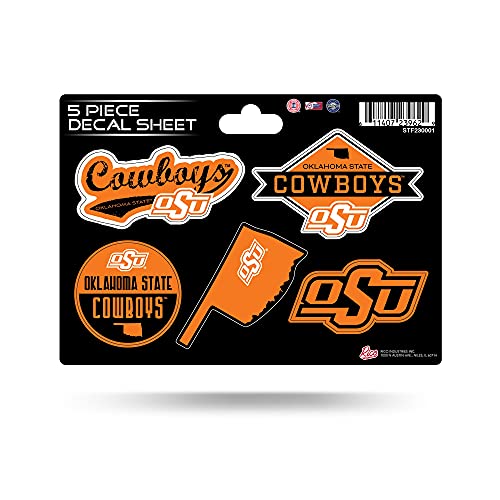 5-Piece Vinyl Sticker Sheet - Oklahoma State Cowboys