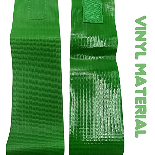 Wrestling Ankle Bands - 4PCS Red & Green Vinyl Scoring Bands