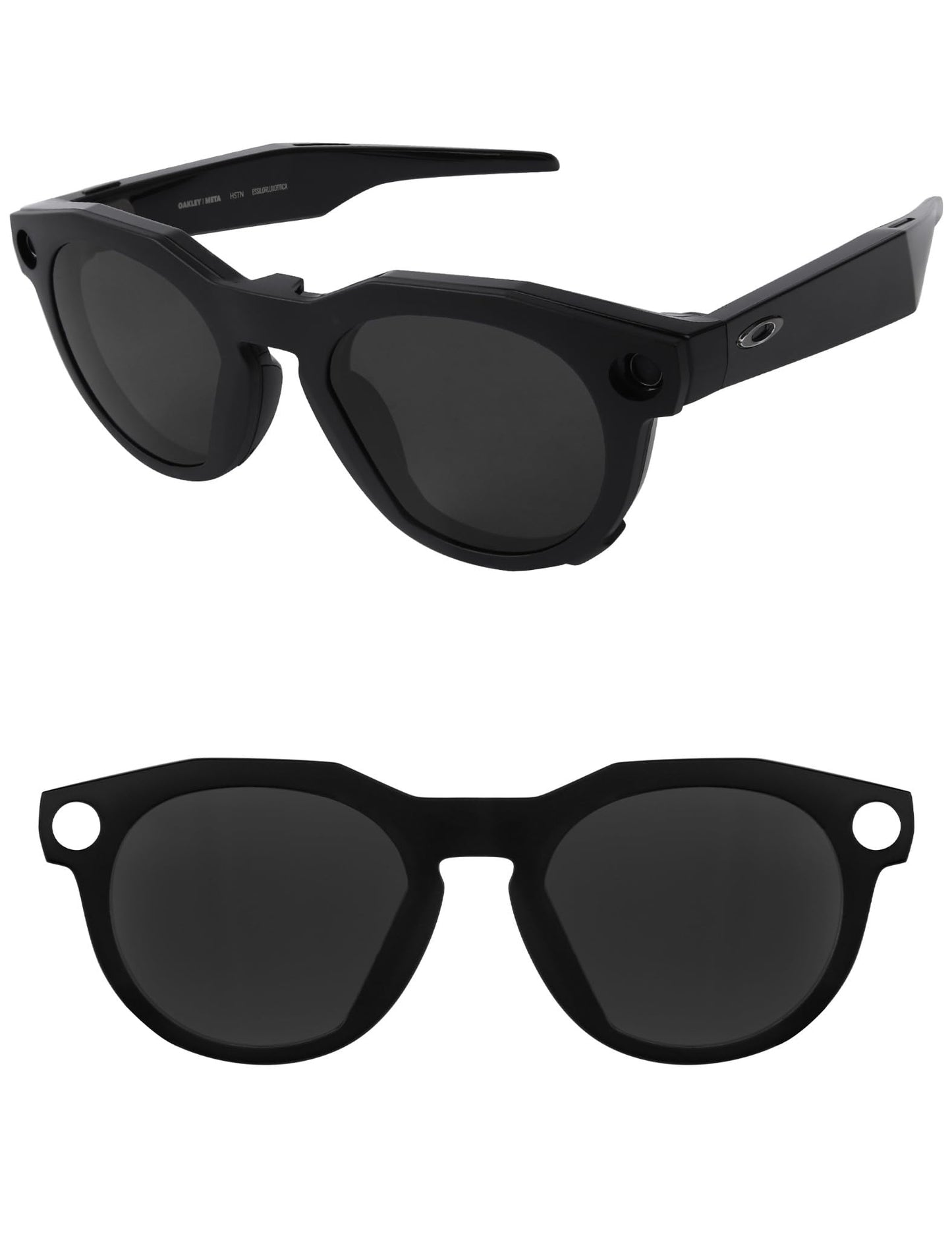 HILEEN Polarized External Mount Clip-on Sunglasses for Oakley Meta HSTN OW8002 51mm for Men Women UV Protection-Black
