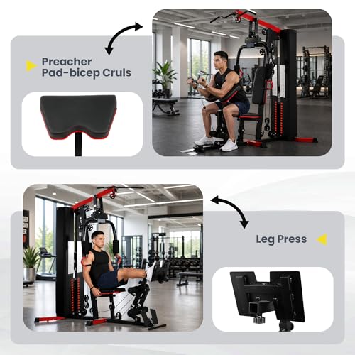 All-in-One Home Gym System with 160 lbs Weight Stack - Full Body Workout Machine
