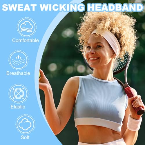 Stretchy Workout Headbands for Men - Brown, 2 Pack