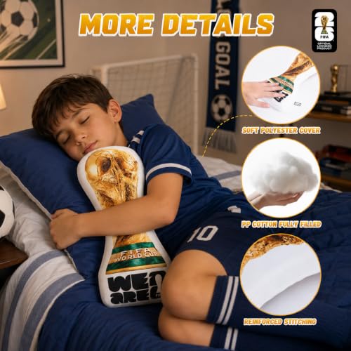 FIFA 2026 World Cup Trophy Plush Pillow - 14.5 Inch