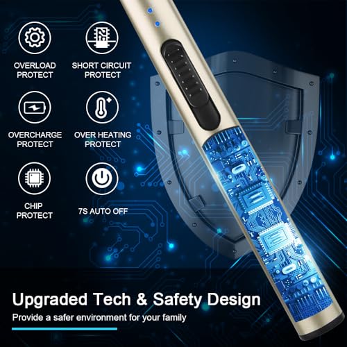 Rechargeable Electric Candle Lighter - Arc Plasma, Gold
