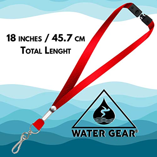 Durable Pull-Away Wrist Lanyard for Keys and Whistles - Red