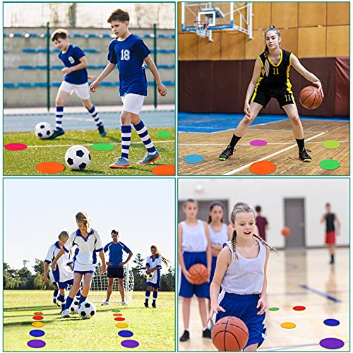 Poly Spot Markers for Gym Floor - 24 Pcs 6 Inch Non-Slip Dots