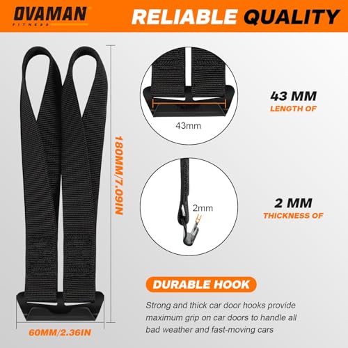 Rooftop Cargo Tie Down Hook Straps - Secure Roof Bags & Cargo