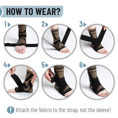 Adjustable Ankle Brace for Achilles Tendonitis - Copper & Black, X-Large