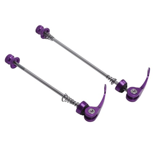 Entatial Bicycle Hub Bearing, Durable Bike Quick Release Skewer Lever for Mountain Bike for Cycling Road(Purple)