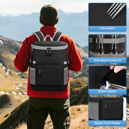 Tenot Insulated Cooler Backpack 33/40 Cans Leakproof Travel Lunch Bag