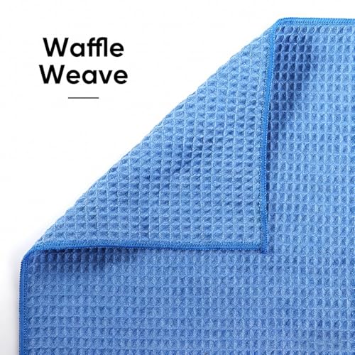 Yoga Mat Towels - Ultra-Absorbent Microfiber, 2 Pack, Blue/Pink