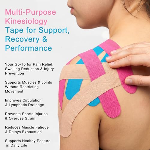 Kinesiology Athletic Tape Roll - Skin-Friendly Cream, 1 Count