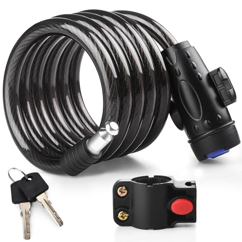 4ft Bike Cable Lock - 1/2 Inch Thick with 2 Keys