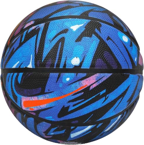 Chaos Rubber Basketball - Official Size 7, Blue Graffiti Design