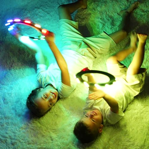 Flying Ring with RGB LED Lights - Waterproof & Soft Rim Toy