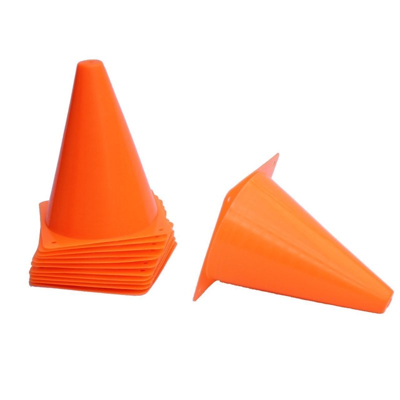 Fun Express Orange Traffic Cones - Set of 12 - VBS Vacation Bible School Supplies/Decor - Great for Kids Sports, Games and Toys