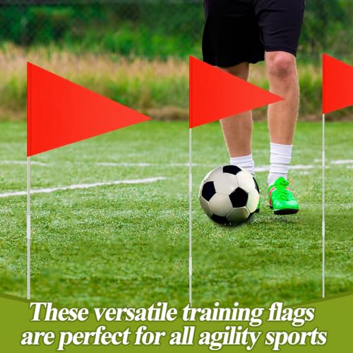 10 Pcs Soccer Corner Flags - 72 Inch Portable Training Poles