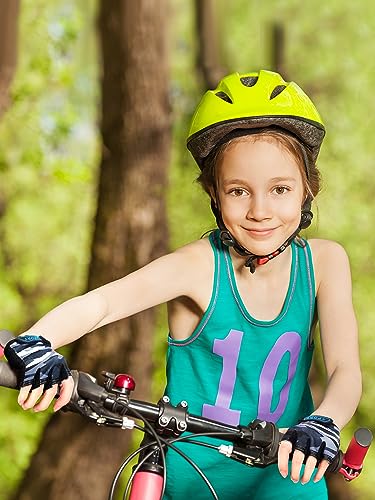 Kids Half Finger Bike Gloves - 3 Pairs for Ages 8-12