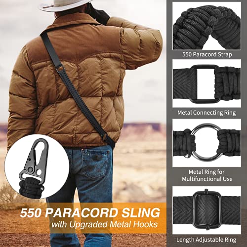 CVLIFE 550 Paracord Two-Point Sling with Upgraded Metal HK Hook – Ordinary Sling