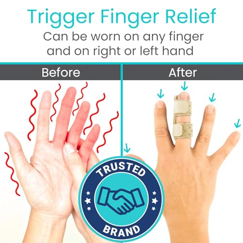 Vive Universal Finger Splint 2 Pack - Beige Finger Straightener