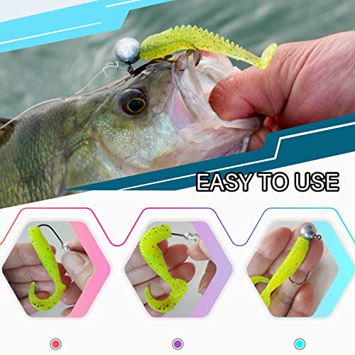 Atibin Size 2 3/16oz Saltwater & Freshwater Lead Saltwater Jig Head Hooks 25 pcs